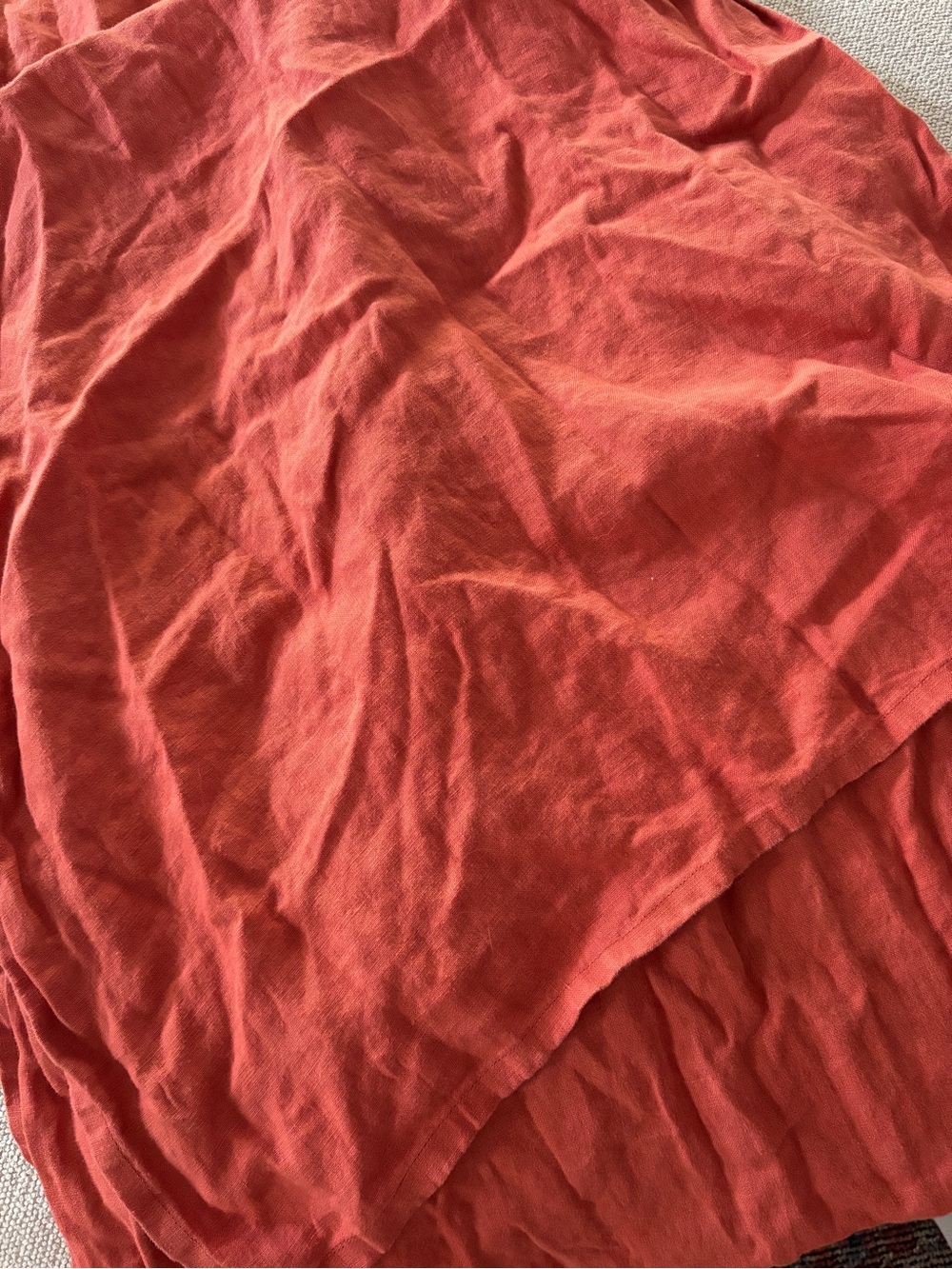 Linen Ring Sling Carrier Rust Orange - Picture 3 of 3